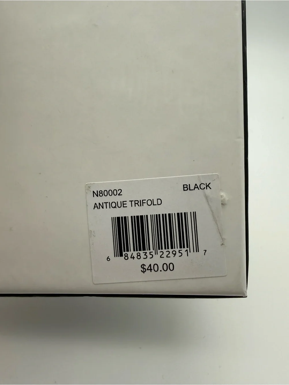 Steve Madden Black Trifold Leather Wallet with RFID Stop Protection
